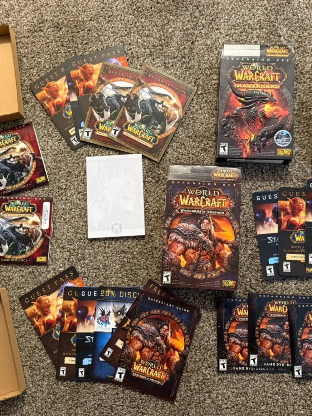 World of Warcraft PC Expansion Lot - Draenor, Pandaria, Cataclysm